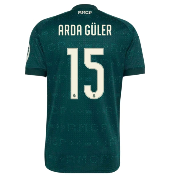 Camisolas Real Madrid Arda Guler 15 Equipamento Alternativo 26/27 Camisolas Real Madrid Arda Guler 15 Equipamento Alternativo 26/27