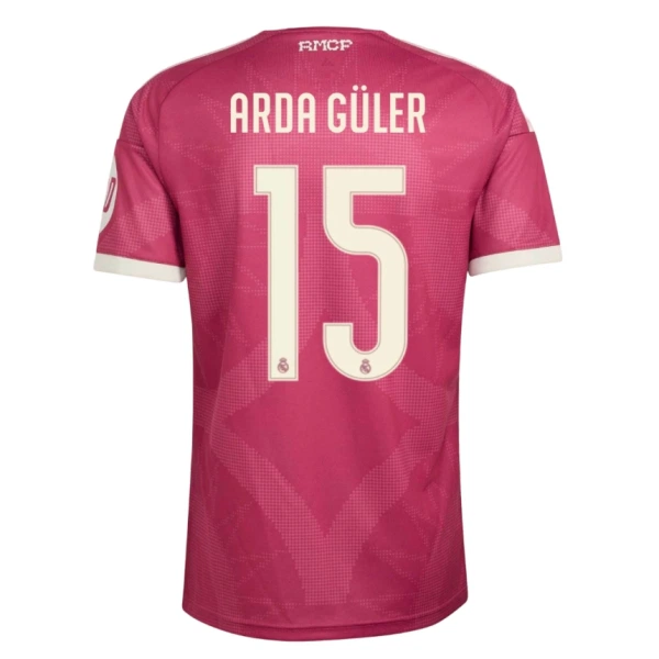 Camisolas Real Madrid Arda Guler 15 Equipamento Terceiro 26/27 Camisolas Real Madrid Arda Guler 15 Equipamento Terceiro 26/27
