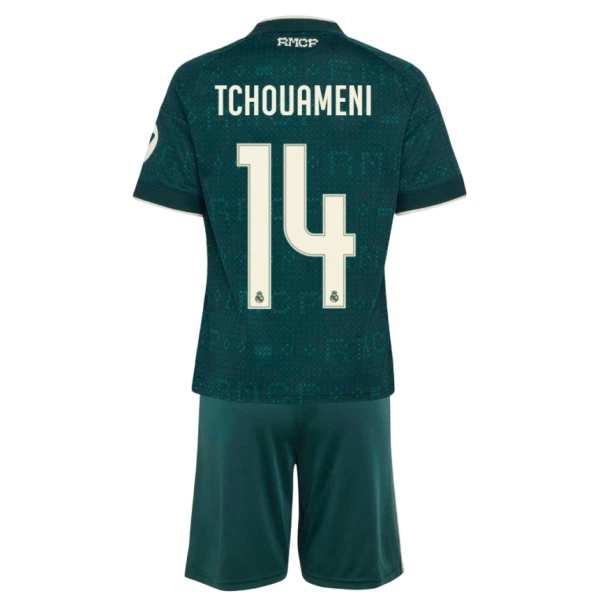Camisolas Real Madrid Aurélien Tchouaméni 14 Criança Equipamento Alternativo 26/27 Camisolas Real Madrid Aurélien Tchouaméni 14 Criança Equipamento Alternativo 26/27