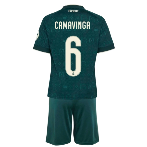 Camisolas Real Madrid Eduardo Camavinga 6 Criança Equipamento Alternativo 26/27 Camisolas Real Madrid Eduardo Camavinga 6 Criança Equipamento Alternativo 26/27