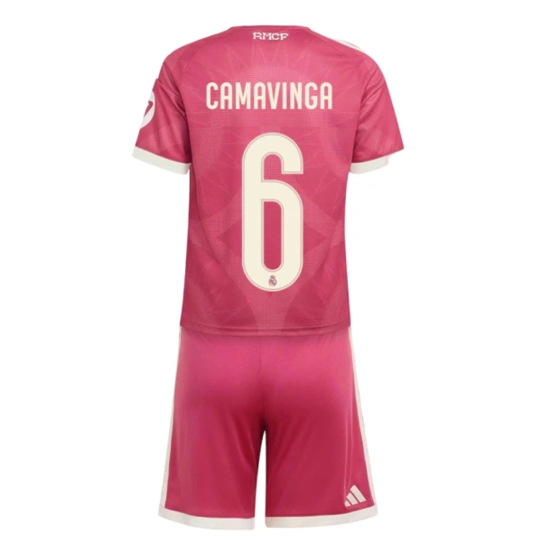Camisolas Real Madrid Eduardo Camavinga 6 Criança Equipamento Terceiro 26/27