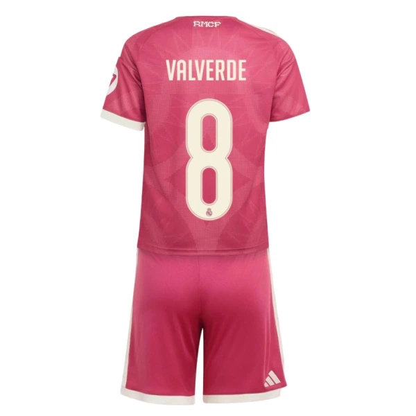 Camisolas Real Madrid Federico Valverde 8 Criança Equipamento Terceiro 26/27 Camisolas Real Madrid Federico Valverde 8 Criança Equipamento Terceiro 26/27