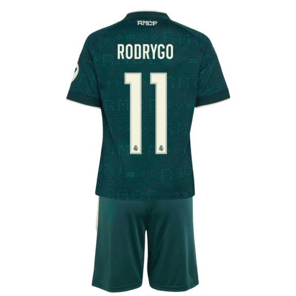 Camisolas Real Madrid Rodrygo Goes 11 Criança Equipamento Alternativo 26/27 Camisolas Real Madrid Rodrygo Goes 11 Criança Equipamento Alternativo 26/27