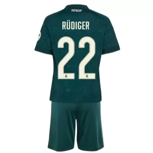 Camisolas Real Madrid Rudiger 22 Criança Equipamento Alternativo 26/27