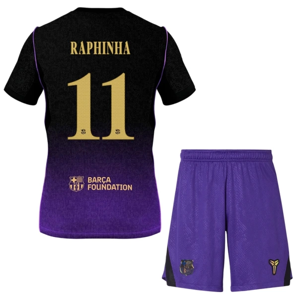 Camisolas FC Barcelona Raphinha 11 Criança Equipamento Alternativo 26/27 Camisolas FC Barcelona Raphinha 11 Criança Equipamento Alternativo 26/27