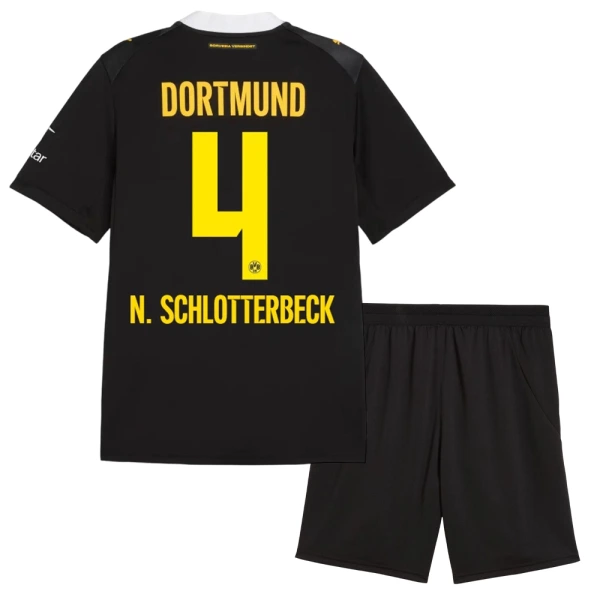 Camisolas Borussia Dortmund Nico Schlotterbeck 4 Criança Equipamento Alternativo 26/27 Camisolas Borussia Dortmund Nico Schlotterbeck 4 Criança Equipamento Alternativo 26/27