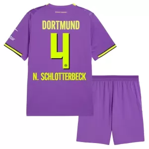 Camisolas Borussia Dortmund Nico Schlotterbeck 4 Criança Equipamento Terceiro 26/27