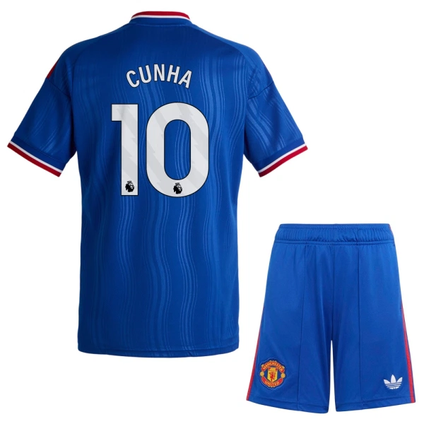 Camisolas Manchester United Cunha 10 Criança Equipamento Alternativo 26/27 Camisolas Manchester United Cunha 10 Criança Equipamento Alternativo 26/27