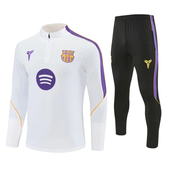 Barcelona Conjunto de Moletom de Treino 26/27 Branco Barcelona Conjunto de Moletom de Treino 26/27 Branco