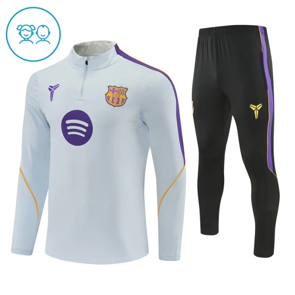 Barcelona Conjunto de Moletom de Treino Criança 26/27 Branco Barcelona Conjunto de Moletom de Treino Criança 26/27 Branco