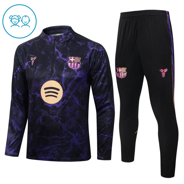 Barcelona Conjunto de Moletom de Treino Criança 26/27 Preto