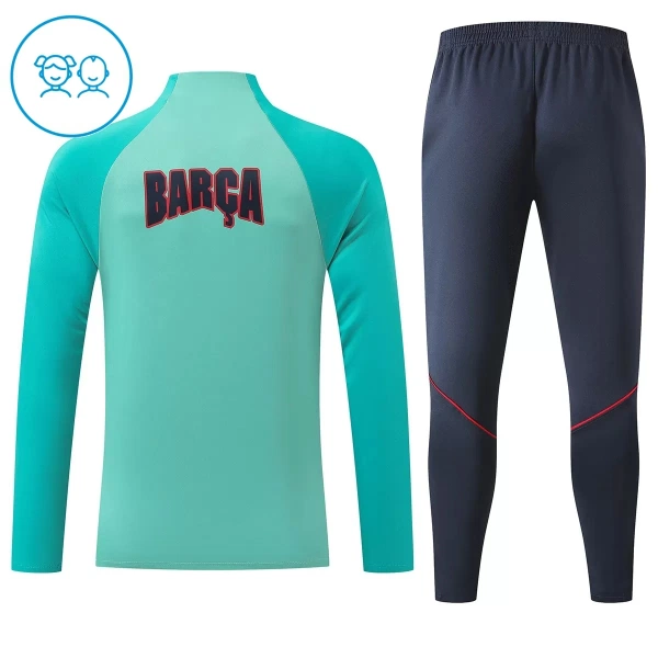 Barcelona Conjunto de Moletom de Treino Criança 26/27 Verde