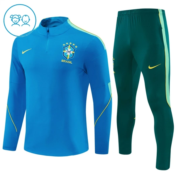 Brasil Conjunto de Moletom de Treino Criança 26/27 Azul Brasil Conjunto de Moletom de Treino Criança 26/27 Azul