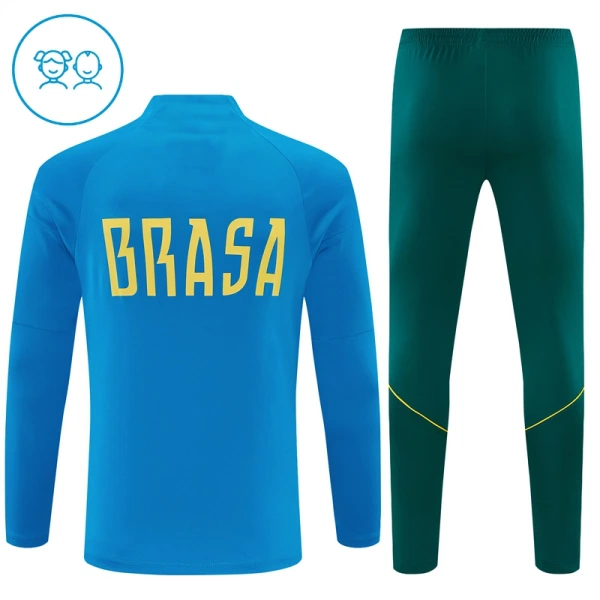 Brasil Conjunto de Moletom de Treino Criança 26/27 Azul