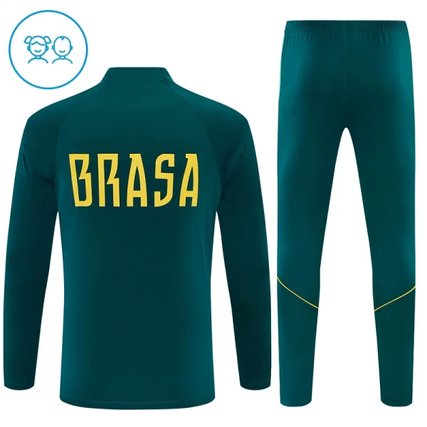 Brasil Conjunto de Moletom de Treino Criança 26/27 Verde