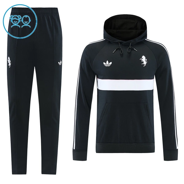 Juventus Capuz Conjunto de Moletom de Treino Criança 26/27 Preto Juventus Capuz Conjunto de Moletom de Treino Criança 26/27 Preto