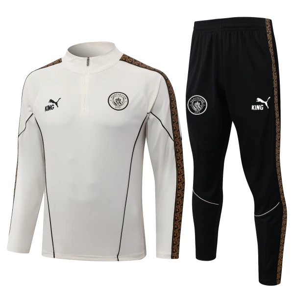 Manchester City Conjunto de Moletom de Treino 26/27 Cinza Manchester City Conjunto de Moletom de Treino 26/27 Cinza