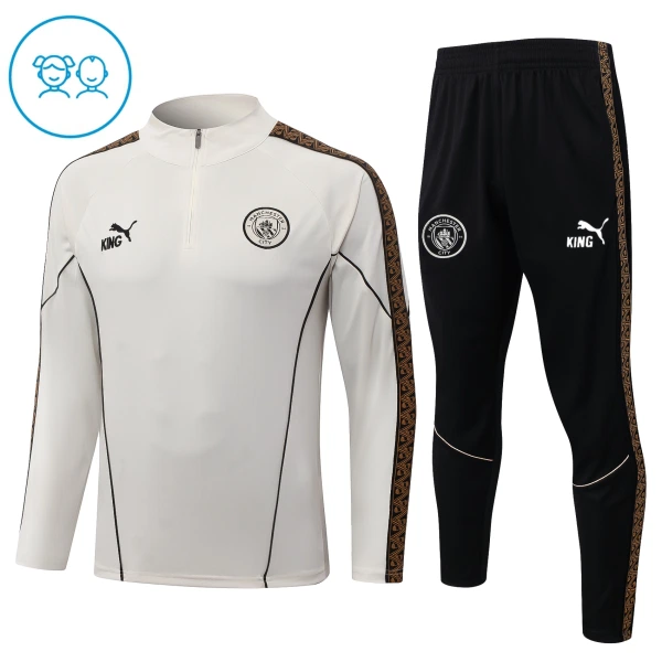 Manchester City Conjunto de Moletom de Treino Criança 26/27 Cinza Manchester City Conjunto de Moletom de Treino Criança 26/27 Cinza