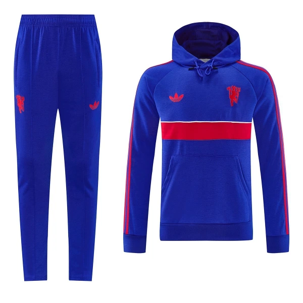 Manchester United Capuz Conjunto de Moletom de Treino 26/27 Azul