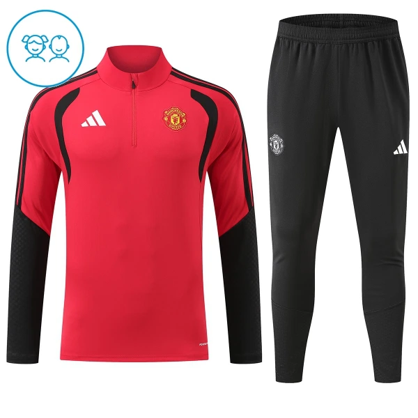 Manchester United Conjunto de Moletom de Treino Criança 26/27 Vermelho Manchester United Conjunto de Moletom de Treino Criança 26/27 Vermelho
