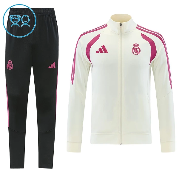 Real Madrid Casaco de Treino Conjunto Criança 26/27 Branco Real Madrid Casaco de Treino Conjunto Criança 26/27 Branco
