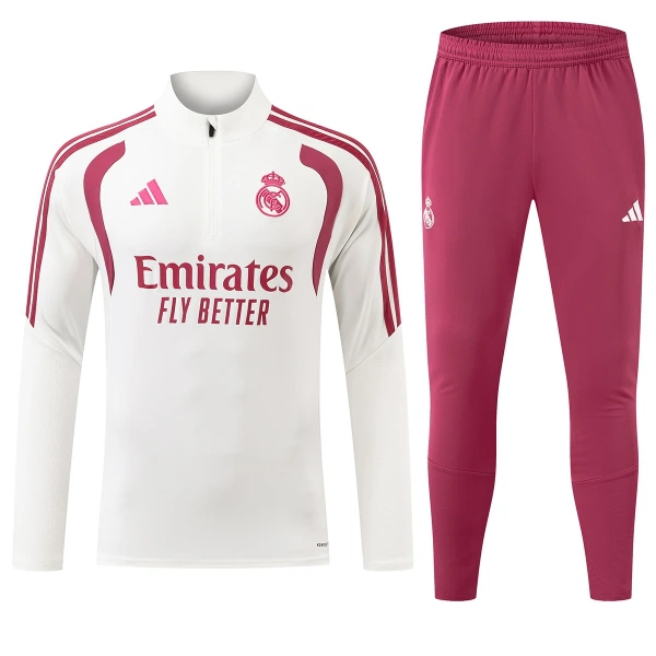 Real Madrid Conjunto de Moletom de Treino 26/27 Branco Real Madrid Conjunto de Moletom de Treino 26/27 Branco