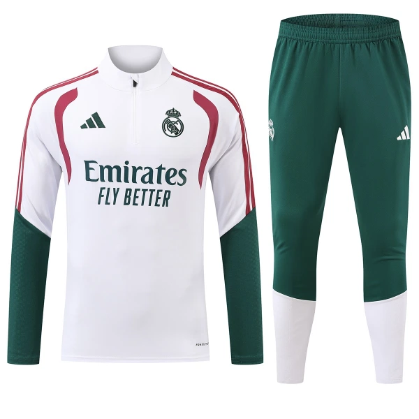 Real Madrid Conjunto de Moletom de Treino 26/27 Branco Real Madrid Conjunto de Moletom de Treino 26/27 Branco