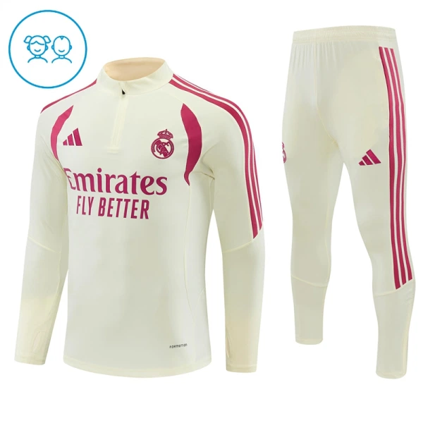 Real Madrid Conjunto de Moletom de Treino Criança 26/27 Branco