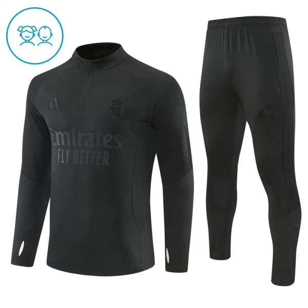 Real Madrid Conjunto de Moletom de Treino Criança 26/27 Preto Real Madrid Conjunto de Moletom de Treino Criança 26/27 Preto