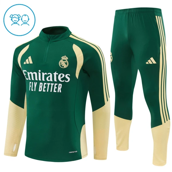 Real Madrid Conjunto de Moletom de Treino Criança 26/27 Verde