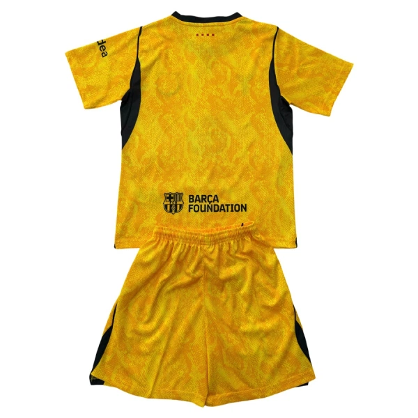 Camisolas Guarda Redes FC Barcelona Criança Equipamento Alternativo 26/27 Amarelo