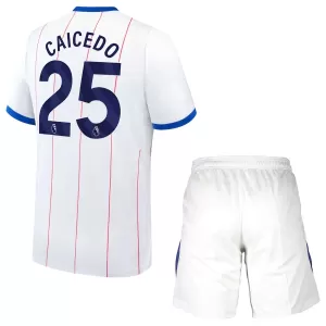 Camisolas Chelsea Caicedo 25 Criança Equipamento Terceiro 26/27