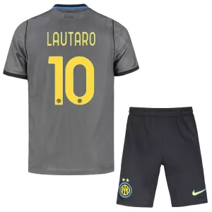 Camisolas Inter Milan Lautaro Martínez 10 Criança Equipamento Terceiro 26/27