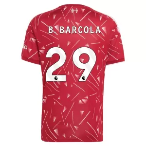 Camisolas Liverpool B. Barcola 29 Equipamento Principal 26/27