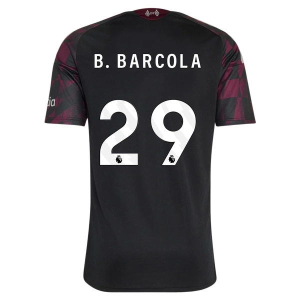 Camisolas Liverpool B. Barcola 29 Equipamento Terceiro 26/27
