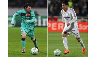 Viajando pelas cinco ligas principais, a lenda do futebol Messi e Ronaldo Viajando pelas cinco ligas principais, a lenda do futebol Messi e Ronaldo